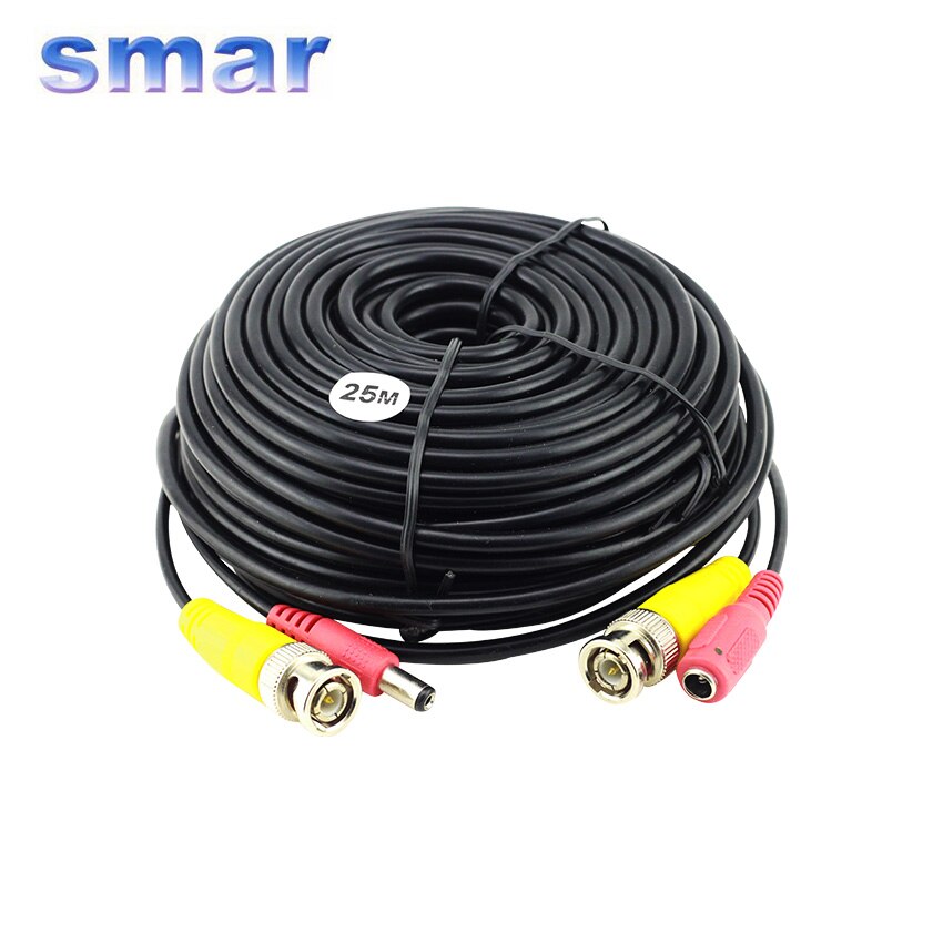 Câble d'alimentation vidéosurveillance 25m BNC | Accessoires de Surveillance câble de caméra de sécurité