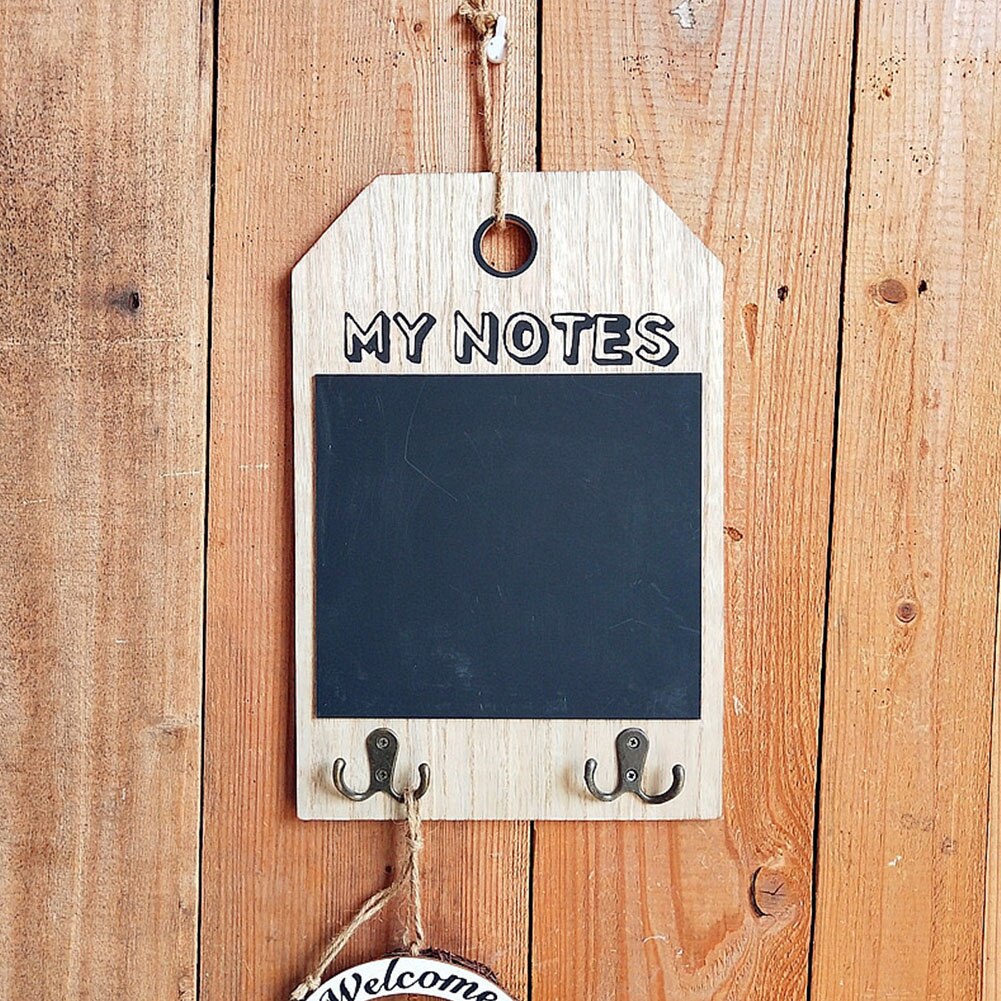 Wordpad Wall Mounted Home Decor Message Board Hanging Blackboard Practical With Hooks Blank Office Kitchen School Supplies