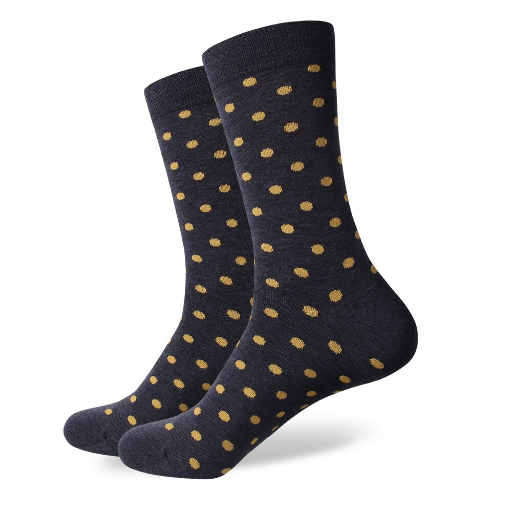 Match-Up Match-Up Samll dot men&#39;s combed cotton Business socks brand man US size(7.5-12)