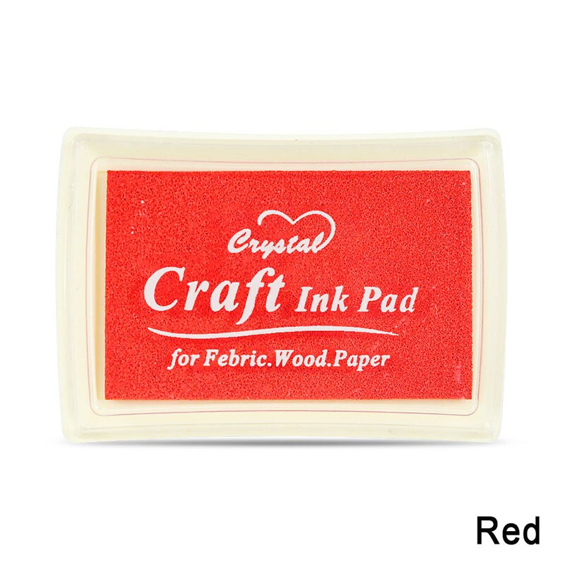 Blekkpute barnehåndverk oljegradient fargebasert gjør-det-selv blekkpute gummistempler papir scrapbooking 15 farger blekkpad fingermaling: Rød