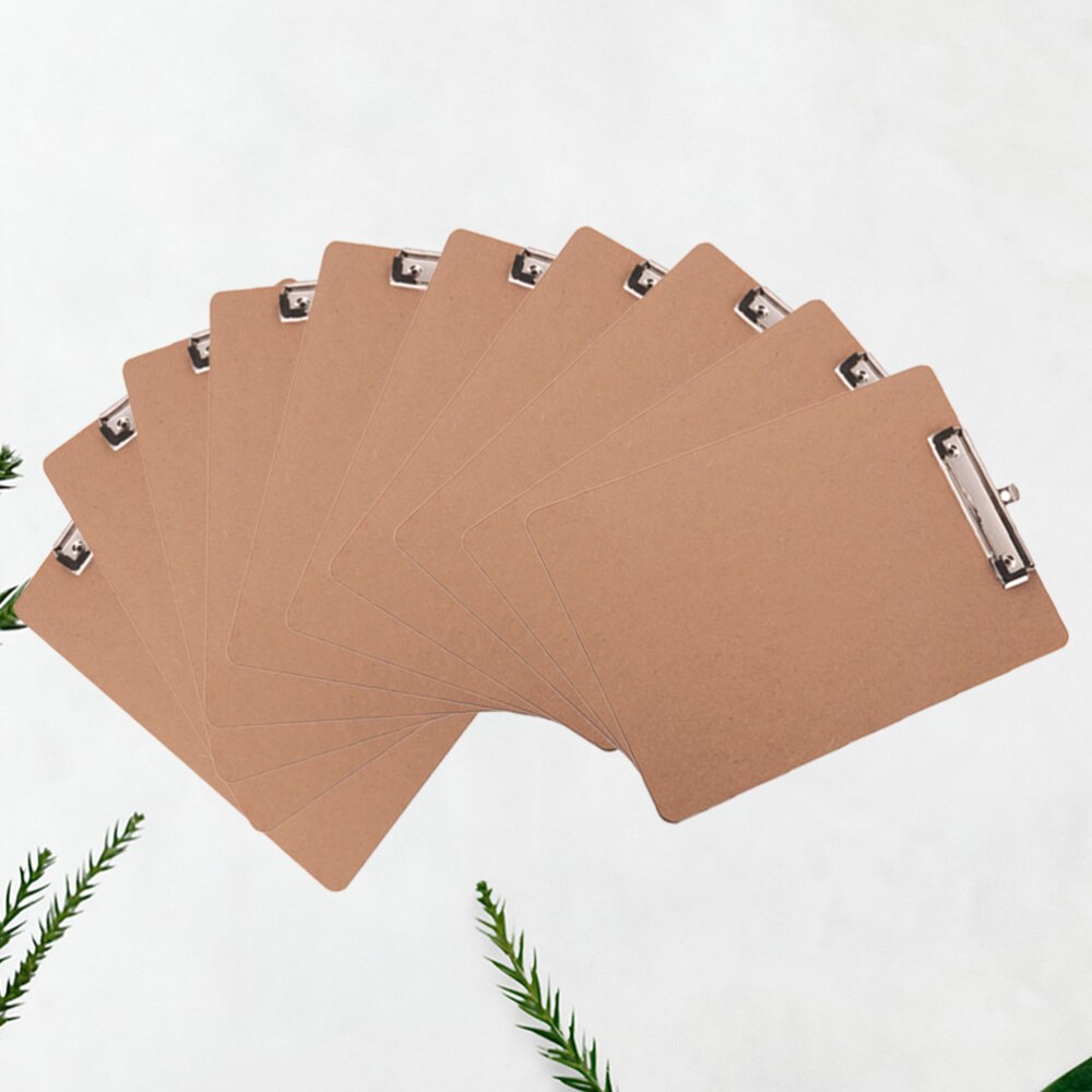 10Pcs Paper Holder Durable A4 Size Plastic Practical Memo Folder Paper Holder Profile Clipboard for School Office Classroom