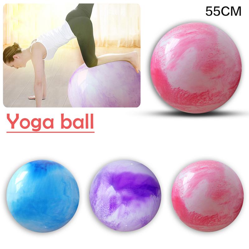 55cm Rosy Clouds Yoga Ball PVC Fitball High Pilates Exercise Balance Ball Fitness Ball Explosion-proof Ballon