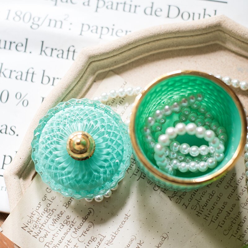 Krystal smykker opbevaring tank glas sukker krukke halskæde ring beholder arrangør praktisk snack frisk dåser køkken dekorationer