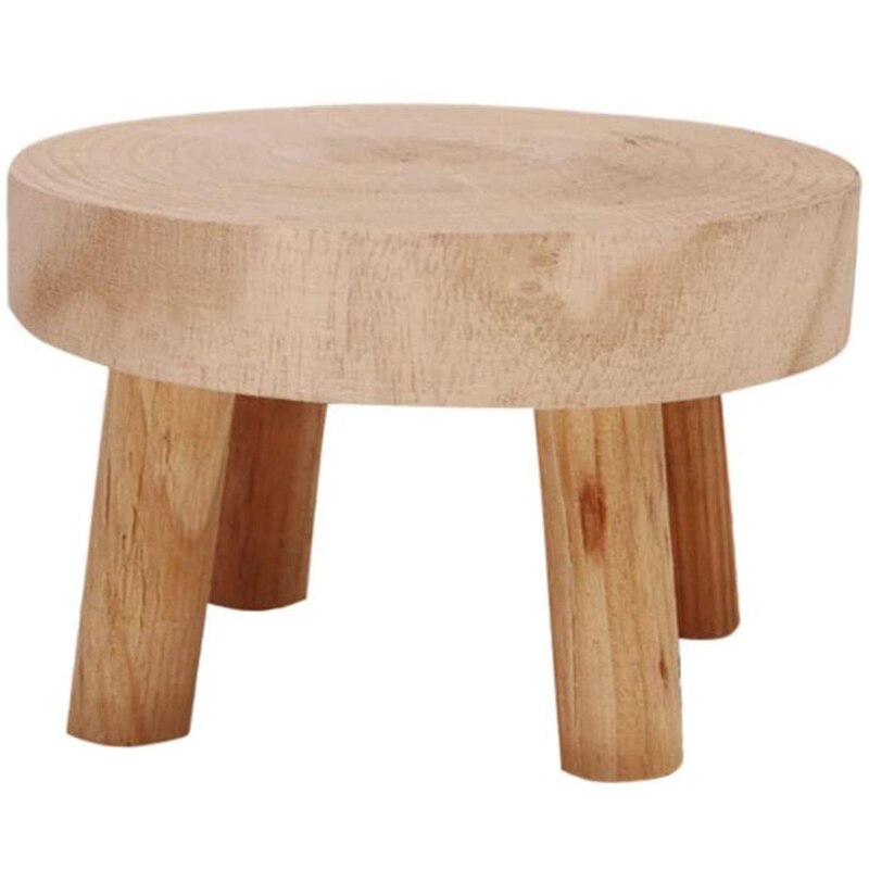 Mini Wooden Bench Stand, Plant Stand, Flower Pot Stand, Pot Stand, Support Indoor Natural: Wood color  M