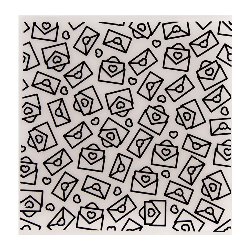 Cute Embossing Folder 3D Plastic Embossing Script Die Stencils Handmade Crafts Supplies Greeting Card Template