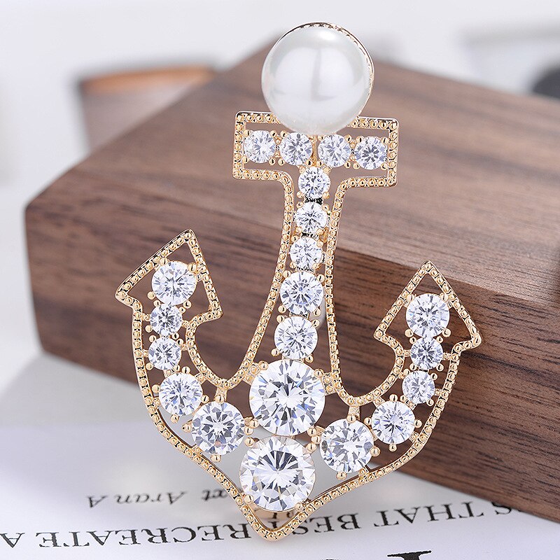 Rote bäume marken-anstecknadel brosche trendiger anker-schmuck für damen weihnachten