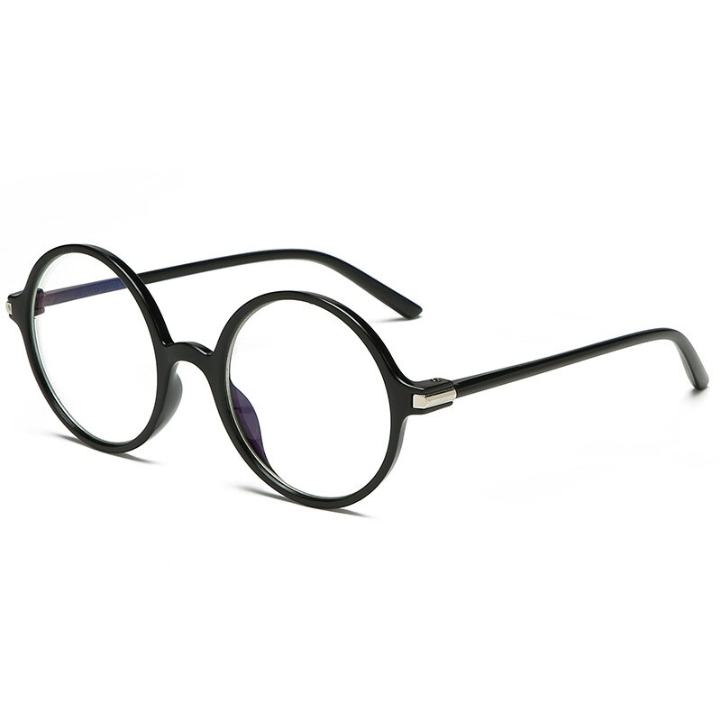Montura de gafas con luz azul para hombre y mujer, montura de lentes transparentes, redondas, Vintage,: 2