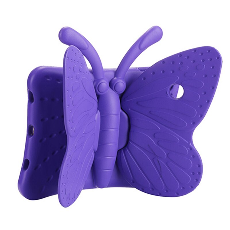 Case for ipad air /Air 2 / ipad pro 9.7 butterfly EVA cover with stand Silicone para shell coque for ipad case: Purple 