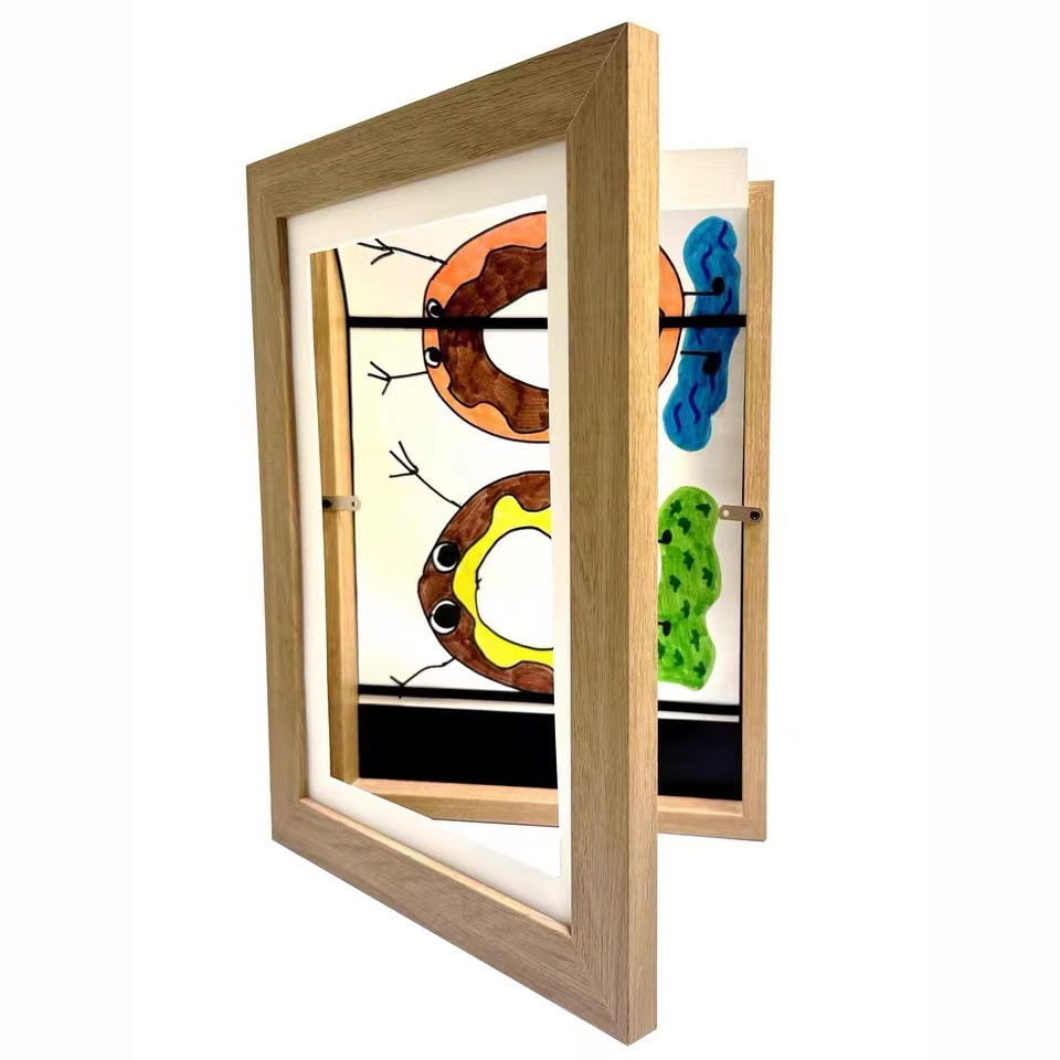 Children Art Frames Magnetic Front Open Changeable Kids Frametory for Poster Photo Drawing Paintings Pictures Display Home Decor: Red