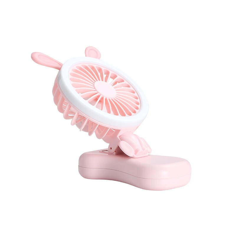 Usb Mini Ventilator Draagbare Handheld Oplaadbare Luchtkoeler Elektrische Kleine Ventilator Student Leuke Home Reizen Outdoor Fan Radiator: pink