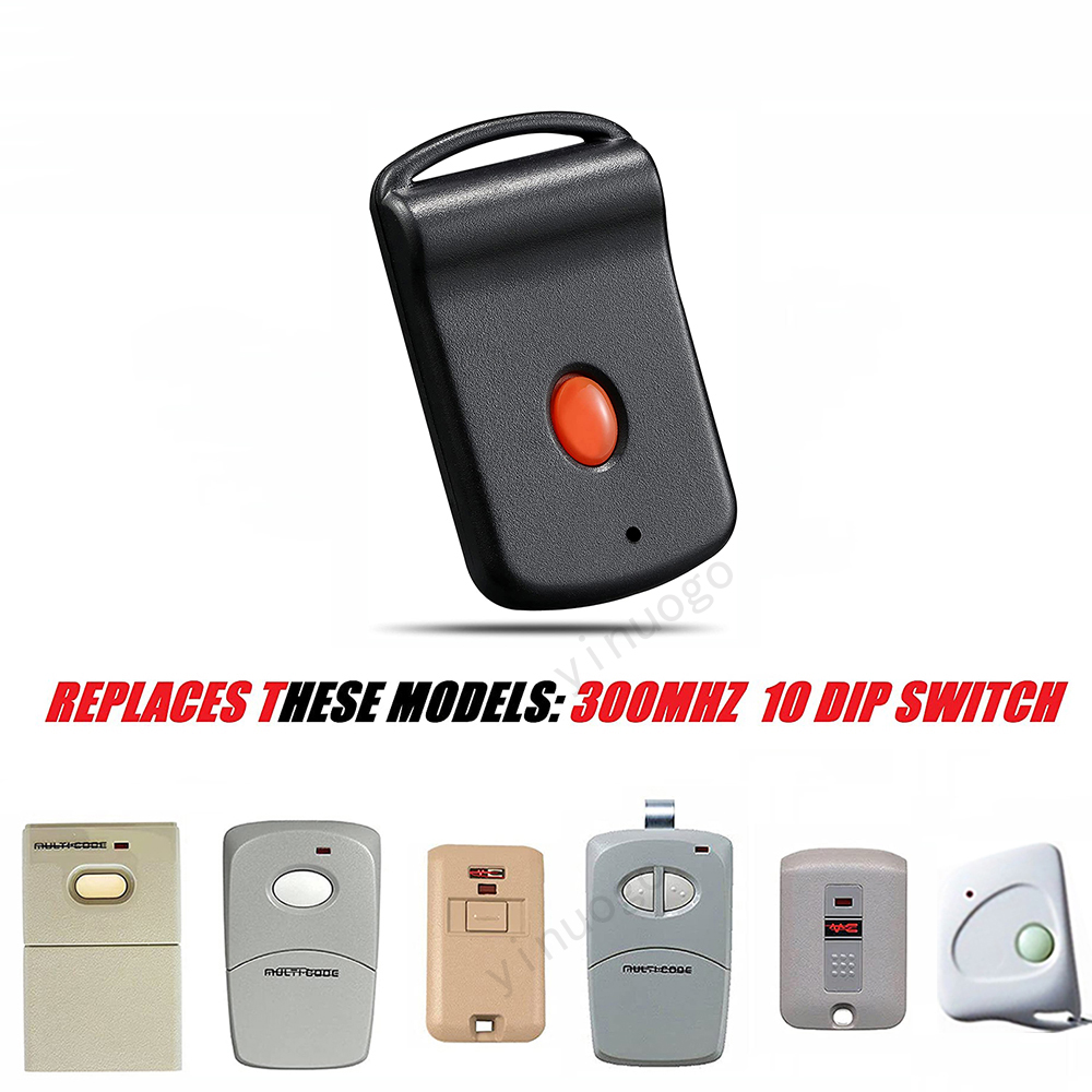 Ouvre-porte linéaire Multicode, 10 interrupteurs DIP MCS308911 1089 3060 3070 3083 4120 4140, clé de commande de porte de Garage 300MHz