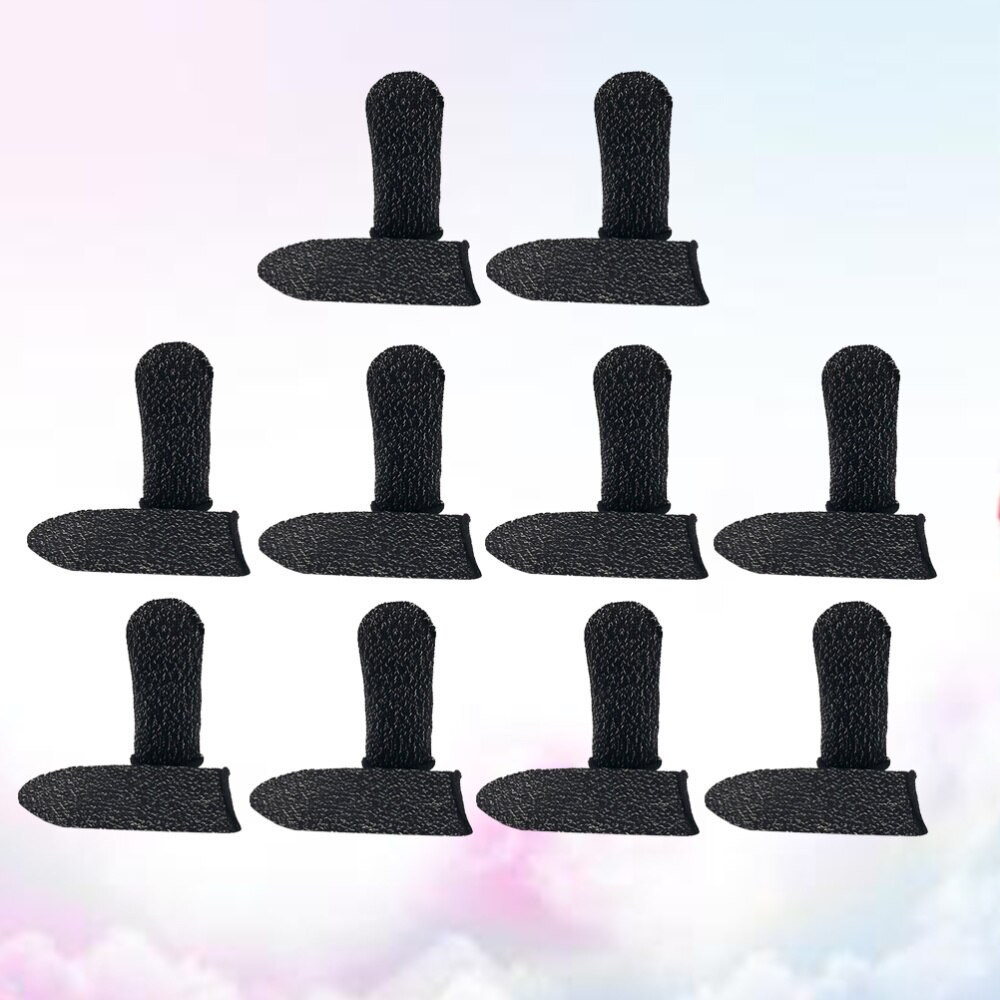 10 Pcs Praktische Vinger Mouw Screen Touch Ademend Spel Vinger Cover Elastische Vingercondoom Anti-Zweet Duim Vingers Protec
