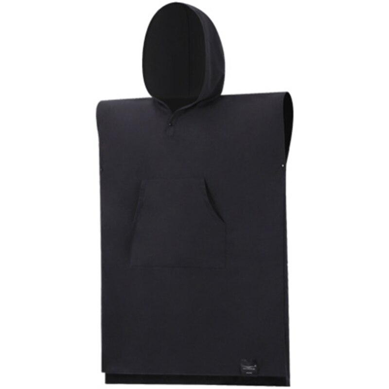 Changing Robe Bath Towel Outdoor Adult Hooded Beach Towel Poncho Bathrobe Towels Women Man Bathrobe Black