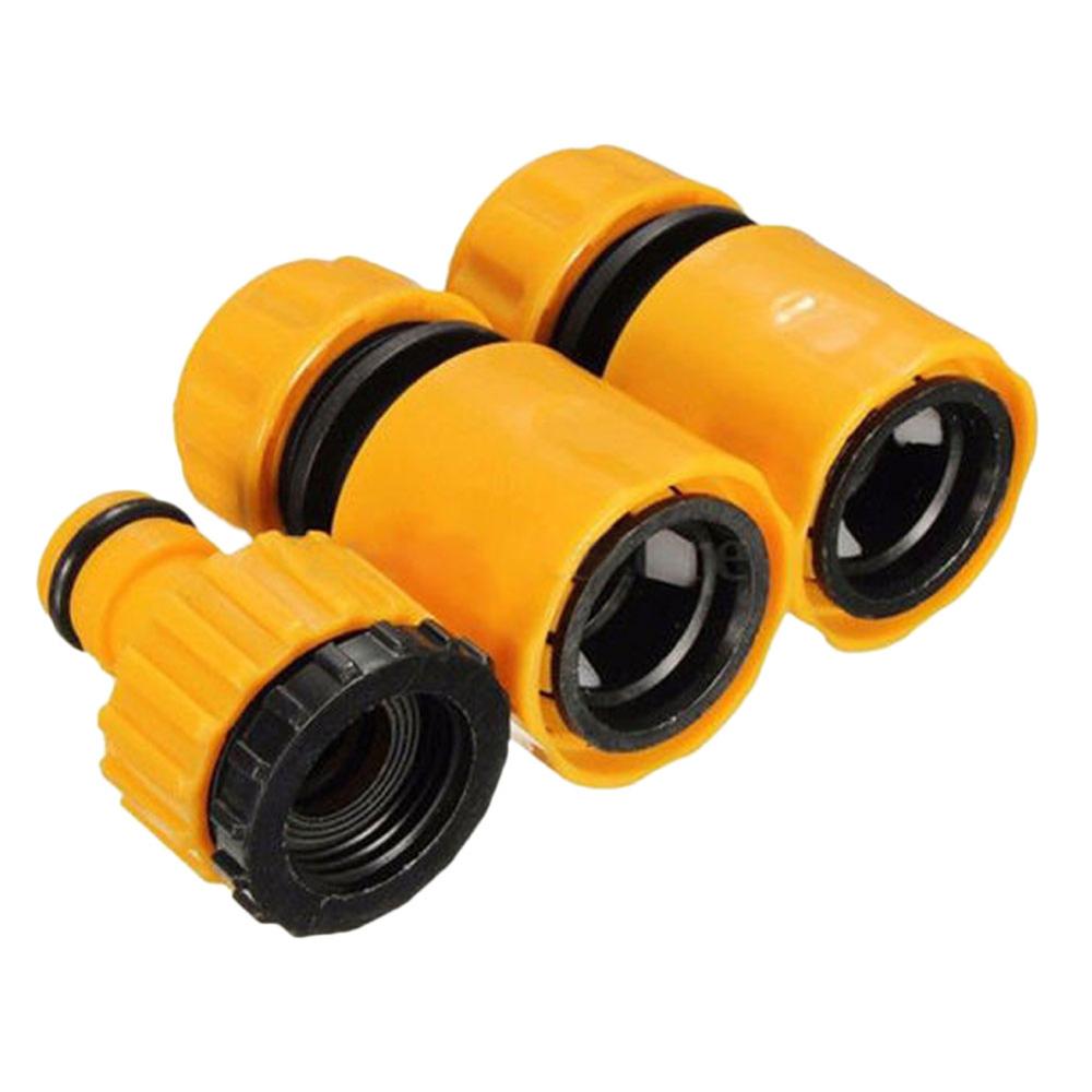 3PCS Coupling Adapter Drip Tape Watering Irrigation Faucet Hose Connecter with 1/2'' 3/4'' Male Garden Water Connector