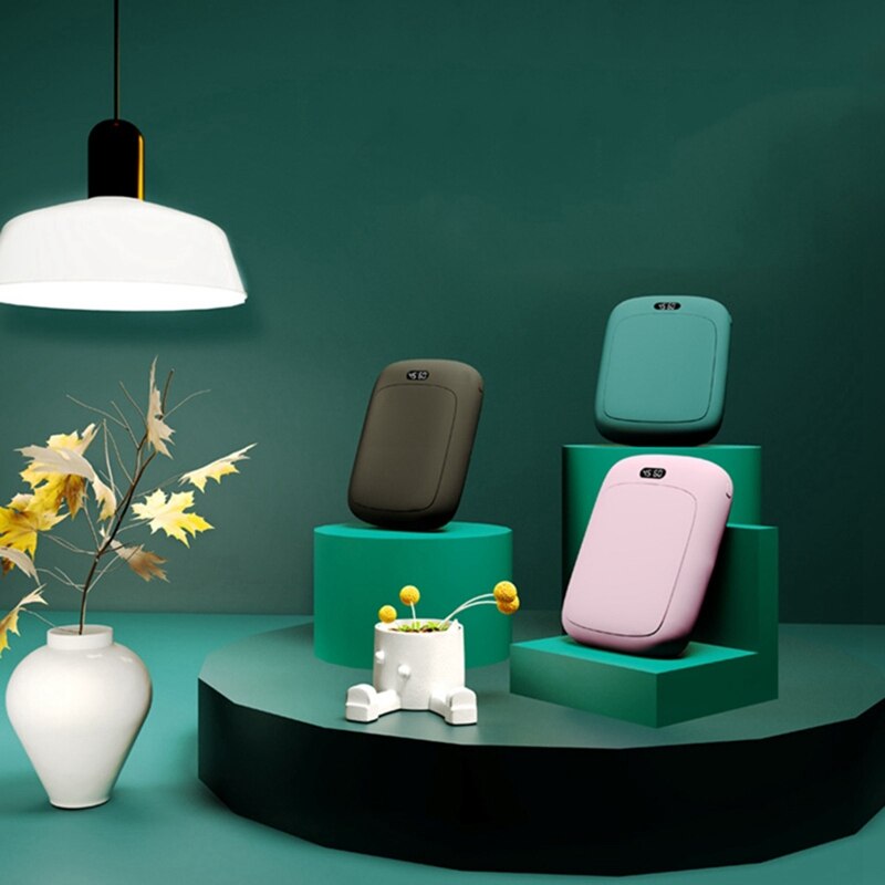 2X Rechargeable Hand Warmers, Portable USB Electric Hand Warmer Reusable Pocket Warmer Power Bank For Outdoor Pink