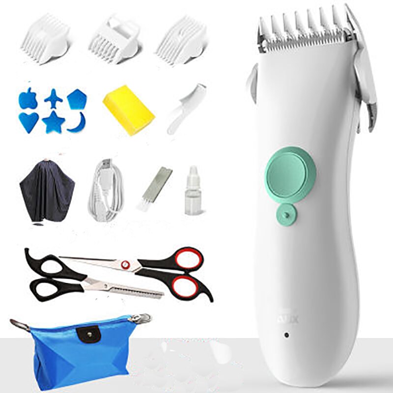 Baby Haar Clipper Professionelle Elektrische Haar Trimmer Für Männer Kinder Familie Verwenden Wiederaufladbare Cordless Haar Trimmer: WHITE