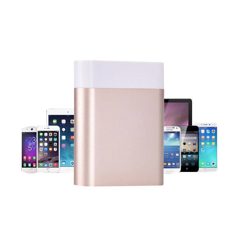 Cor Aleatoriamente DIY 4X18650 Baterias de Banco de Potência Caso Shell Box Para Carregador de Telefone 10400 mah banco de Potência Da Bateria tampa Da Caixa de armazenamento