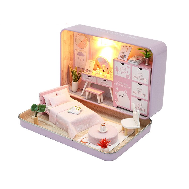 Dollhouse Miniature DIY Doll House With Wooden House Furniture Toys For Children Z009: S932B