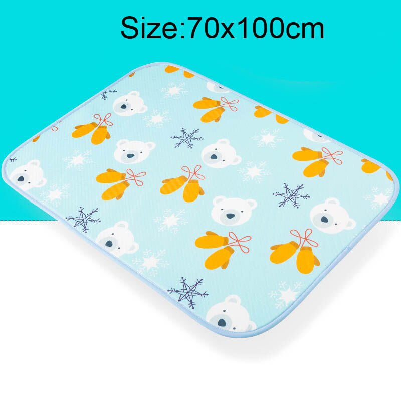 Baby Diaper Changing Pads Stroller Mat Reusable Baby Pram Mattress Newborn Waterproof Sheet: C(70x100cm)