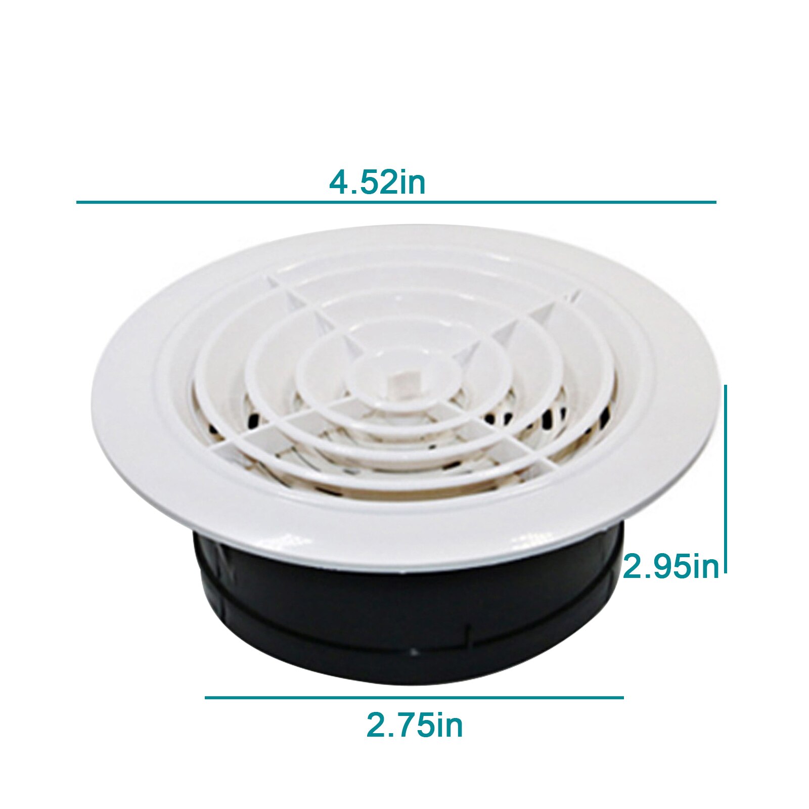 75/100/125/150mm Home Air Vent Round Air Vent Louver Grille Cover Outlet Adjustable Exhaust Vent Ducting Ventilation Grilles