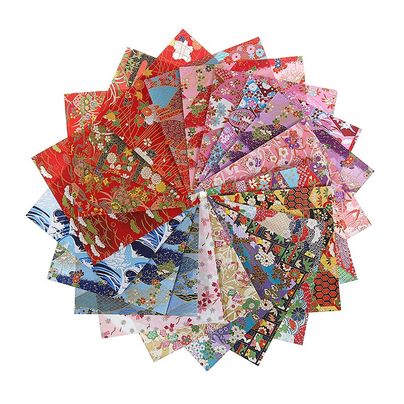 Japansk origami folde håndværkspapir tilfældigt blomstermønster gør det selv scrapbog til origami kunstelskere håndlavede foldepapirer