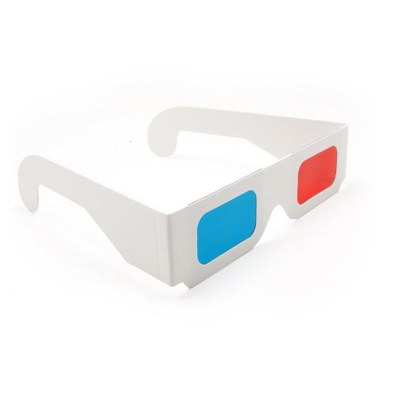 Universal Paper Anaglyph 3D Glasses Paper 3D Glasses View Anaglyph Red Cyan Red/Blue 3D Glass For Movie EF Video