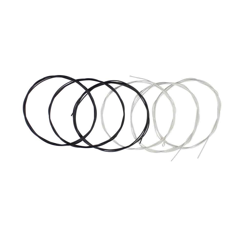 Guitar Strings 6pcs/Set Black Nylon Core Silver-Plated Copper Wound Classical Guitar Strings Set 1st-6th(.028-.043)