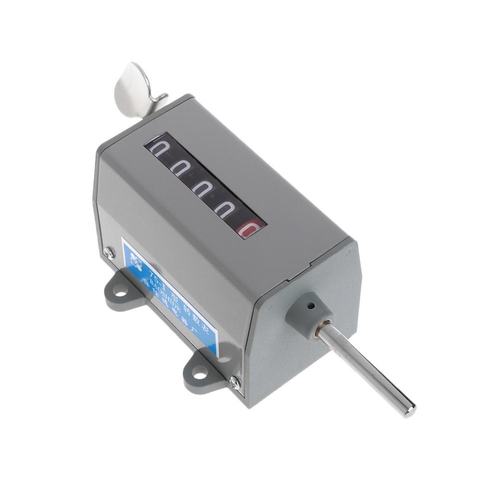 75-I Mechanical Resettable 5 Digits Display Rotary Revolution Counter 350 R/Min