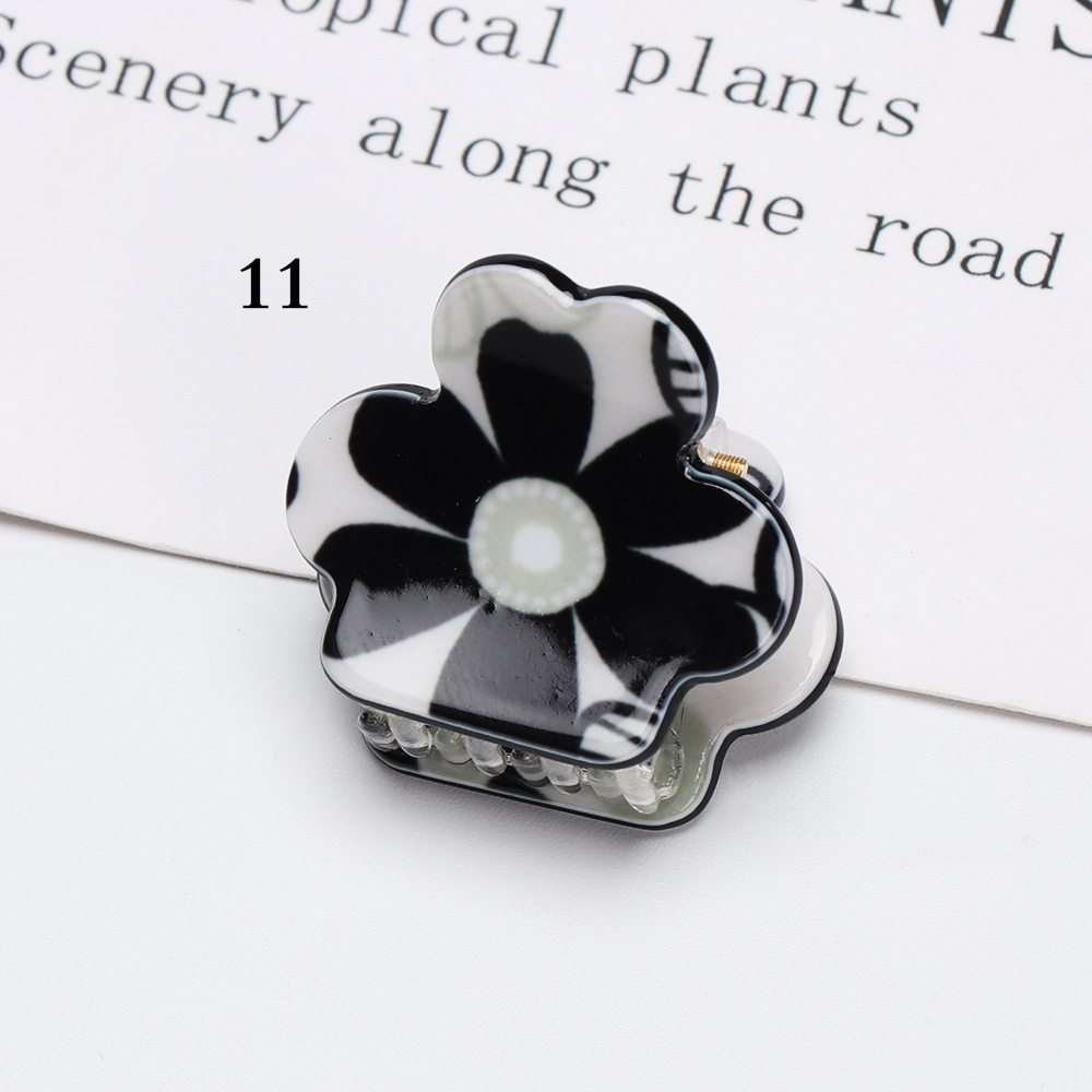1 stuks Mini Acryl Klavertje Vier Haarspelden Vrouwen Kleurrijke Haar Klauwen Clips Clamp Haarspeldjes Haarspelden Styling Tools Accessoires: 11