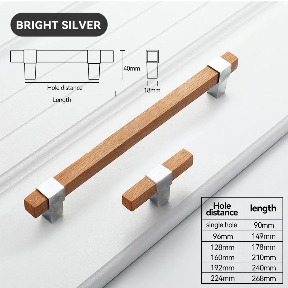Tiradores de madera para muebles, pomos de Puertas doradas, negras y plateadas para armarios de cocina y cajones: 4XL / Rojo
