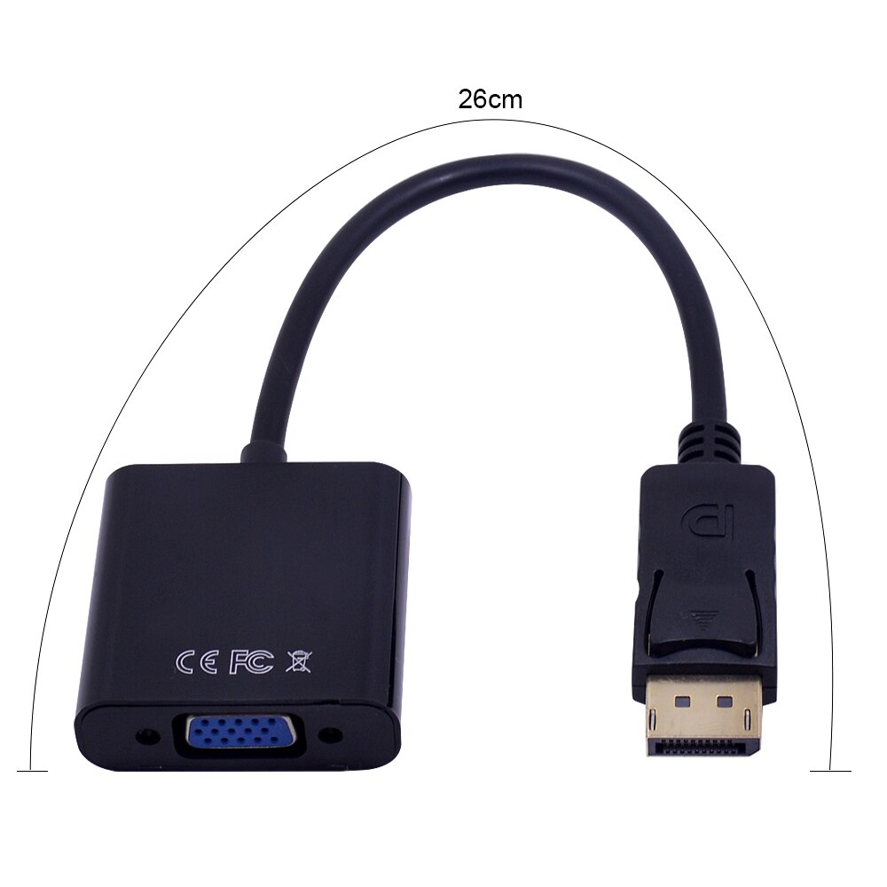 Chipal Dp Naar Vga Adapter Kabel Display Port Displayport Male Naar Vrouwelijke Converter Voor Pc Computer Laptop Hdtv Monitor Projector