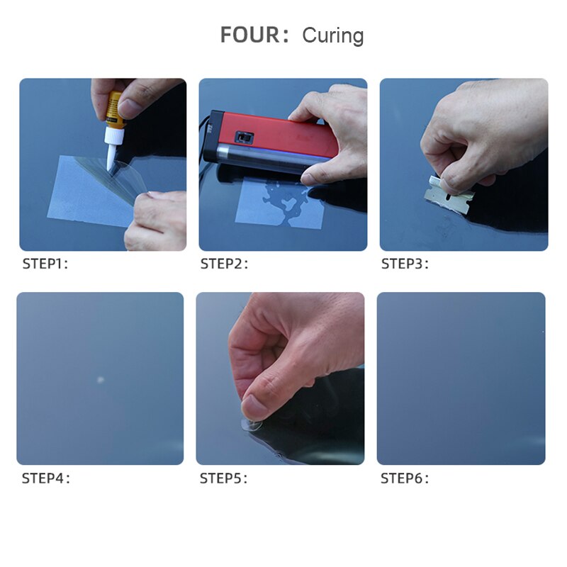 Windshield Repair Kit Quick Fix Car Windscreen Bullseye Rock Chip Crack Scratch UND