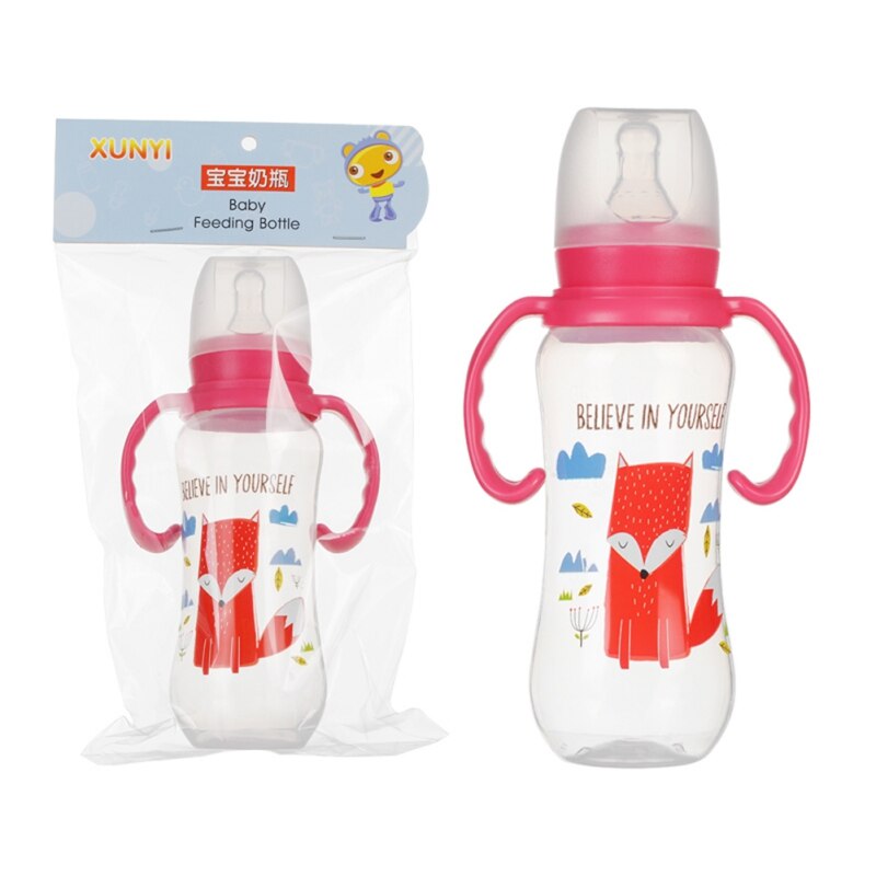 240ml vauvan silikonimaitopulloa kahvalla, vauvan juomavesipullo, lasten muki: Pl -240ml