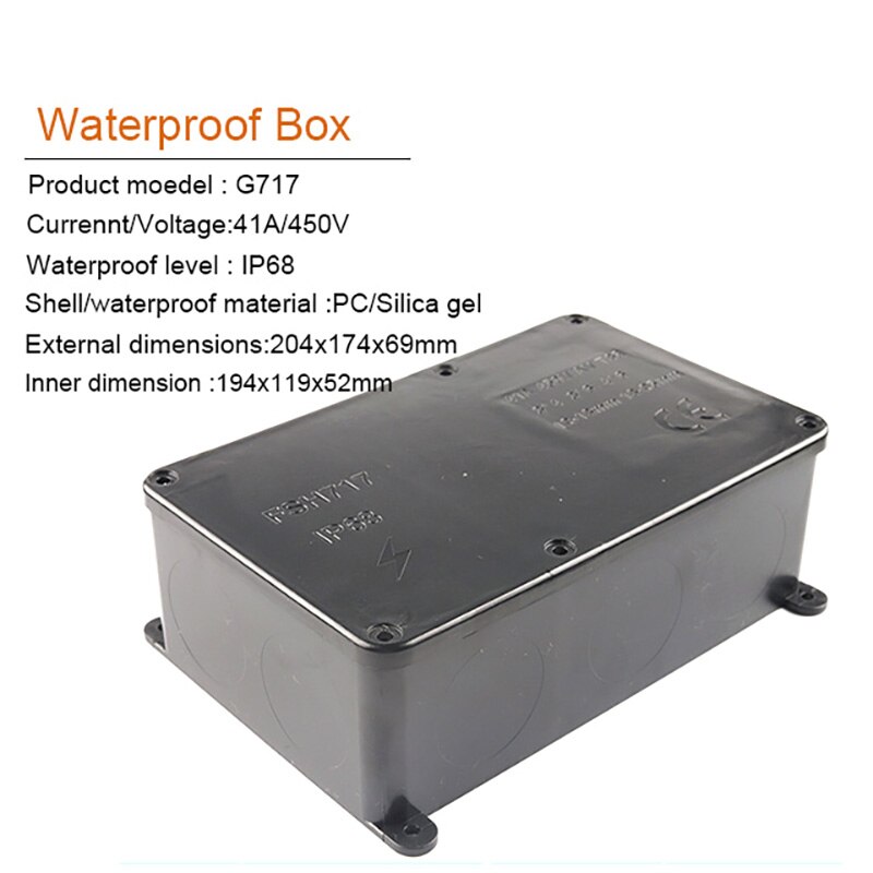 IP66 Outdoor Waterproof 2/3 Way Electrical Wiring Junction Box With Terminal For 17.5A/450V Light Accessories: G717