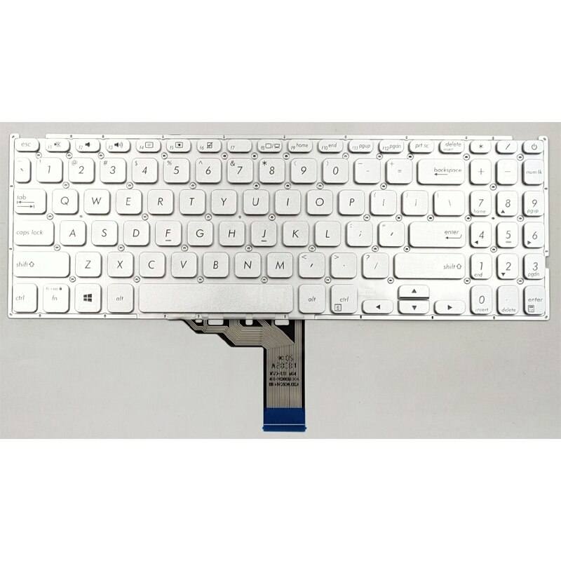For Asus Vivobook F512 F512D F512DA F512DA-DB34 F512DA-EB51 F512DA-NH77 F512DA-RS51 F512DA-WH31 Laptop Keyboard US Silver