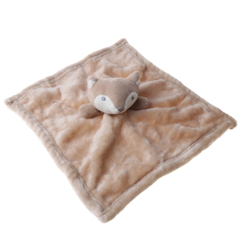 Baby Fluwelen Sussen Handdoek Cartoon Dier Pop Rustgevende Verpleging Bijtring Deken 54DA