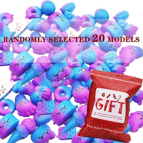 30Stck PU sternenklar Himmel squishy Langsam Rebound Dekompression Brot Spielzeug tücher Anti-betonen Spielzeug squishies spielzeug für freundlicher und erwachsene