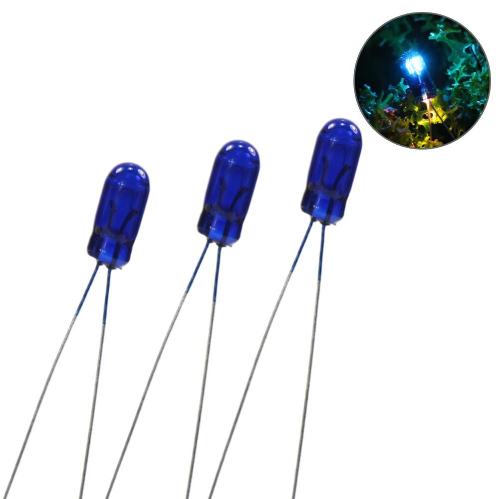 200Pcs 3Mm 6V Mini Graankorrel Bollen Gemengde Kleur Rood Geel Blauw Groen Warm Wit MP00 model Trein Ho Railway Modellering: Blauw