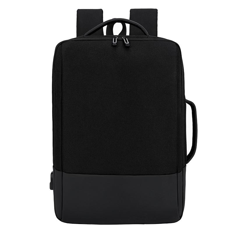 Rugzak voor mannen nylon rugzak zakelijke rugzak schooltas voor tienerjongens mochila mannelijke knapzak schoudertas: Zwart