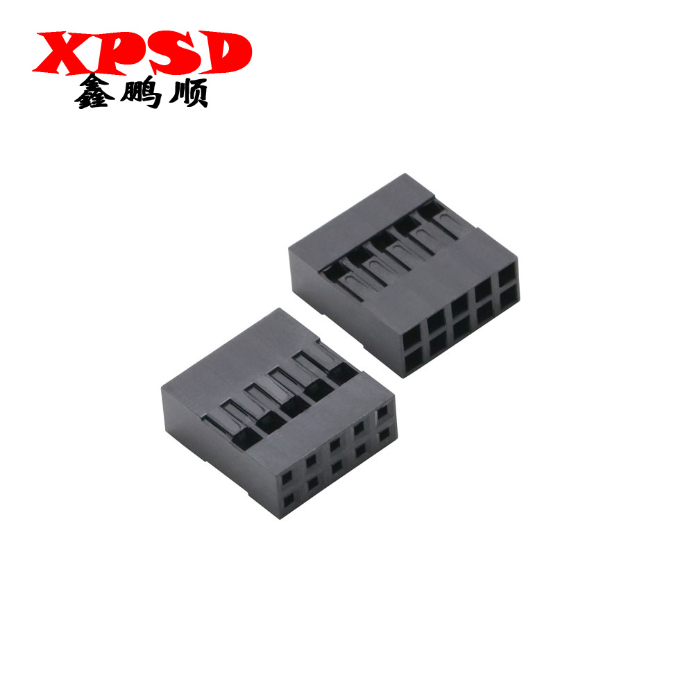 TJC8 Dupont Plastic Shell Plug 2.54mm Double Row Dupont Connector 2*2/3/4/5/6/7/8/9/10/20P Housing Female Pin Connector Terminal: MULTI