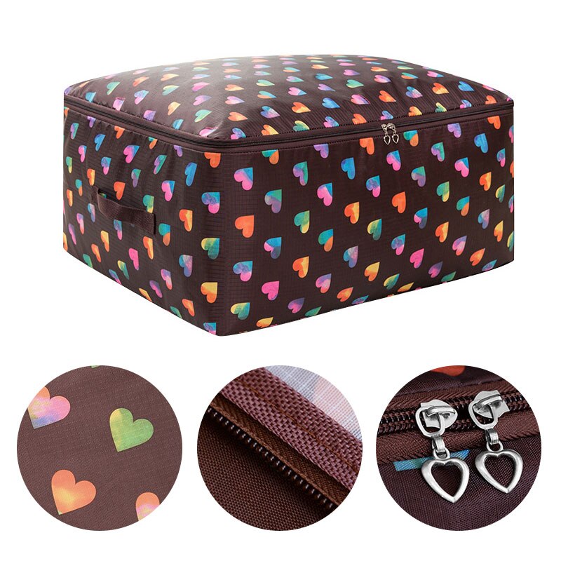 Foldable Oxford Cloth Storage Bag Clothing Bedding Blanket Quilt Closet Organizer Box Cabinet Wardrobe Container With Handles