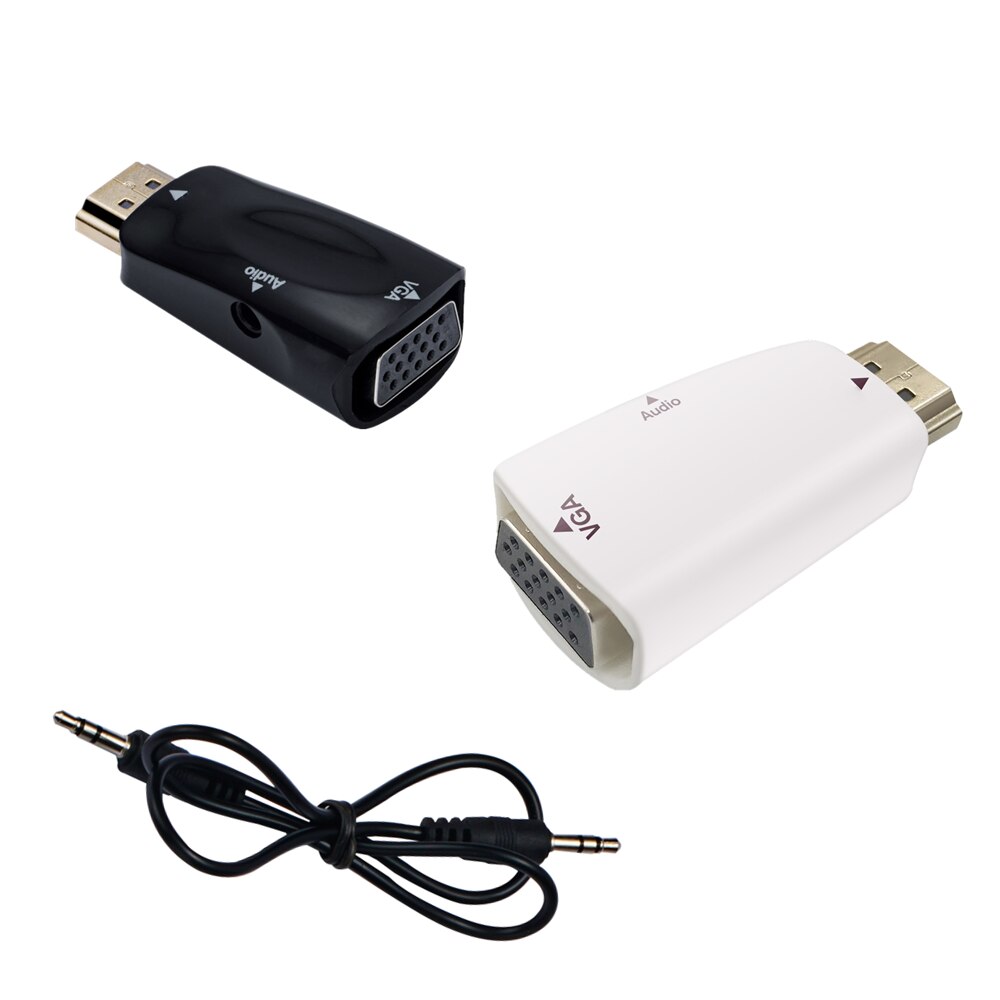 Roreta Hdmi-Compatibel Naar Vga Adapter Hdmi-Compatibel Male Naar Vga Vrouwelijke Hd 1080P Audio Kabel Converter voor Pc Laptop Tv Box