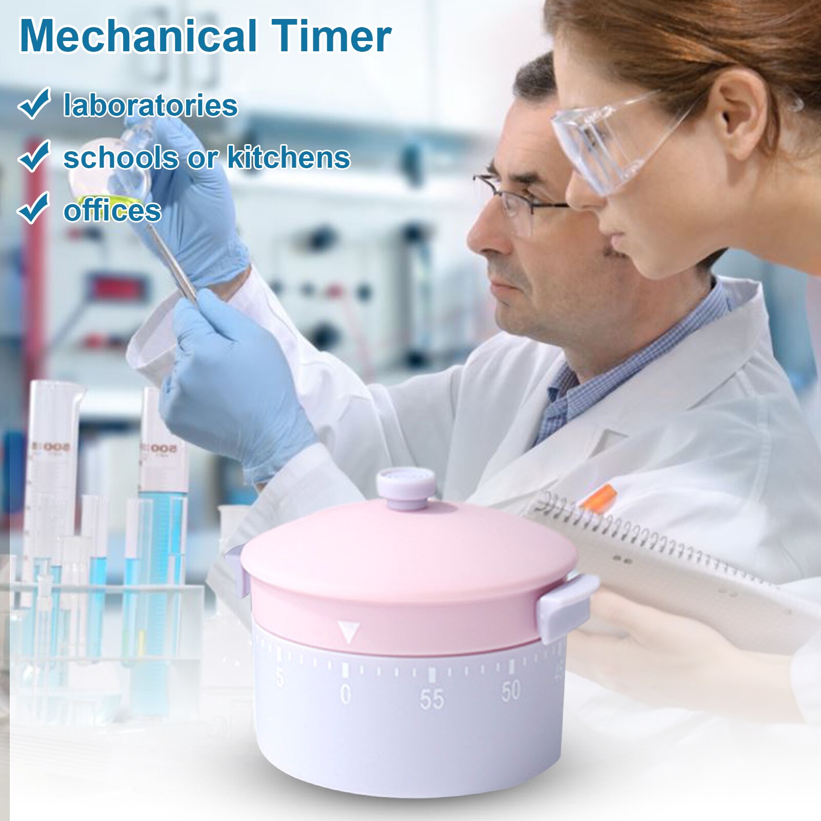 Pot Shaped Cooking Mechanical Timer 60-minutes Cute Attractive Kitchen Dial Time Reminder For Work Study Games