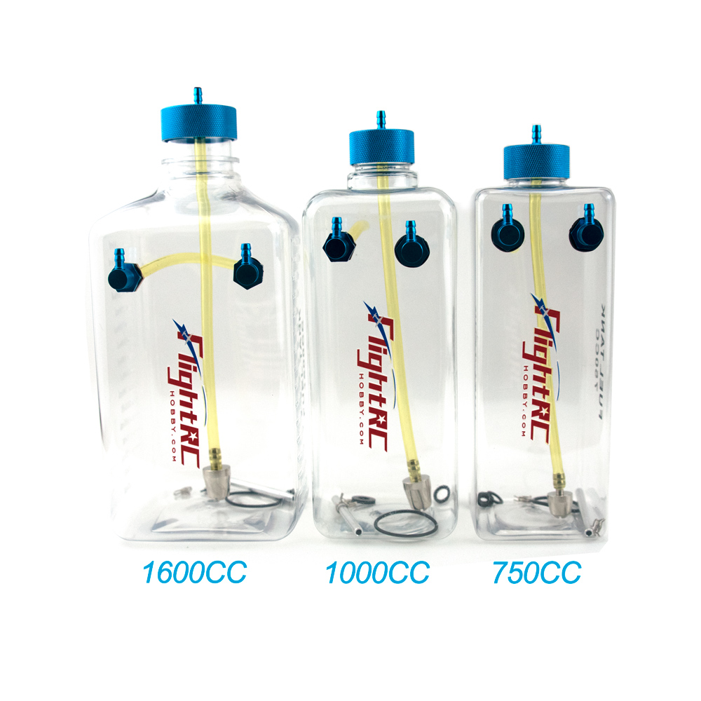 Réservoir de carburant essence bouteille en plastique Transparent 300/400/500/600/750/1000/1600ML/CC CNC en alliage d'aluminium pour avion à gaz et Nitro 1 pièce