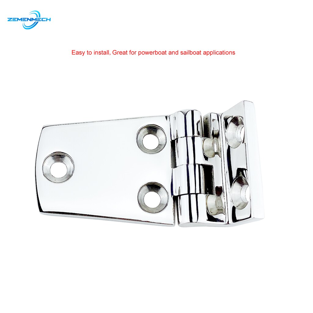 2PCS Flush Door Hatch Compartment Folding Bending Hinge Deck Hinge Door Strap Butt Hinge Boat Marine Accessories Stainless Steel