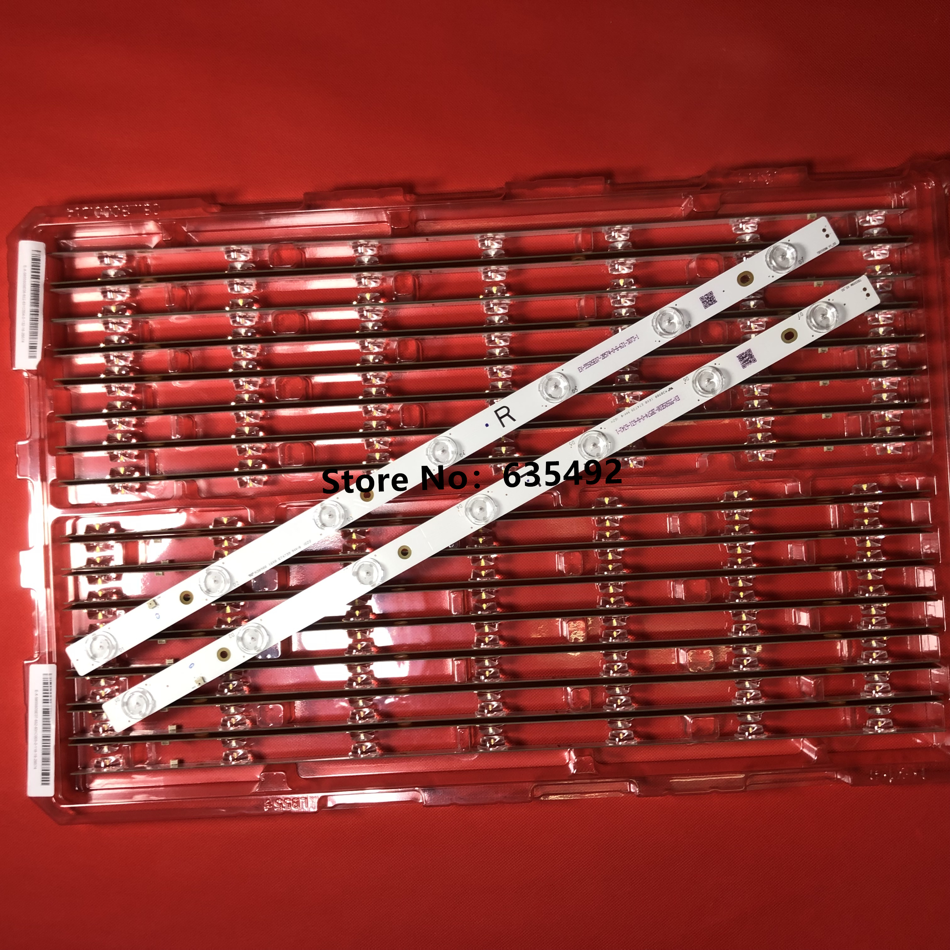 100% 16PCS(8R+8L) LED Backlight Strip For TX-55DX603E TX-55AX630B TX-55DX635E 55DXU601E L5EDDYY00849 TB5509M 550TV01 550TV02