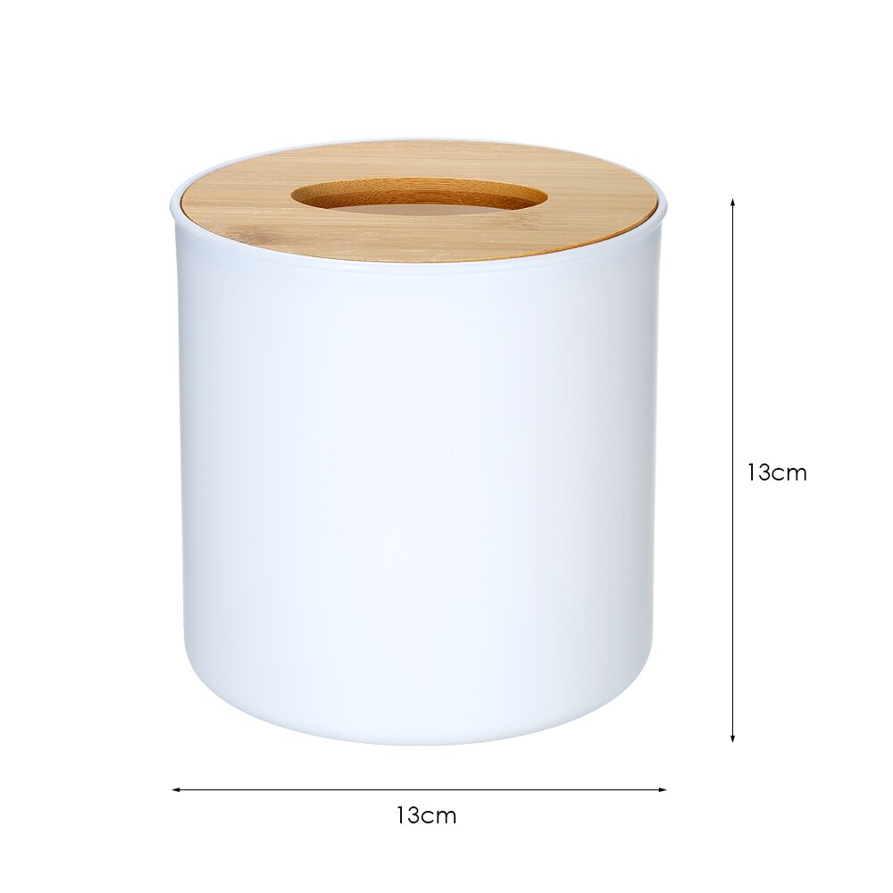 Moderne Tissue Box Servet Case Weefsels Papier Rolhouder Met Natuurlijke Bamboe Cover Plaat Ronde Tissue Box Voor Thuis Kantoor hotel