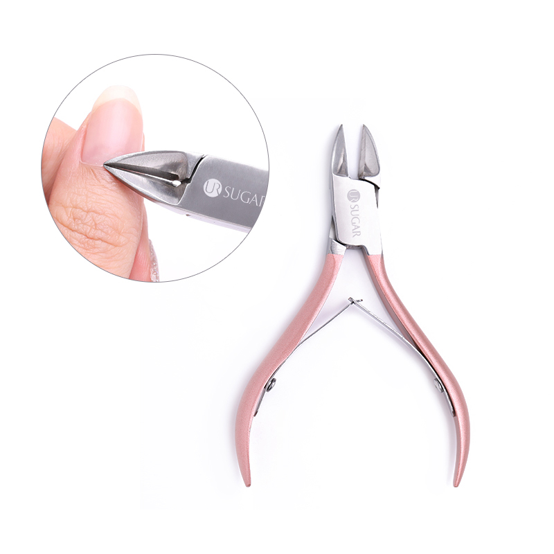 Azúcar UR oro rosa, para uñas cutícula cortauñas de tijeras cortador de cutículas producto para eliminar la piel muerta de pedicura de uñas de arte: Cuticle Scissor