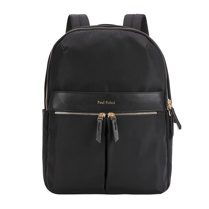 LIKETHIS Laptop Bag Women 15.6 Inch Backpack Waterproof Solid Mochilas Escolares Para Adolescentes Sac A Dos Femme: Black Backpack