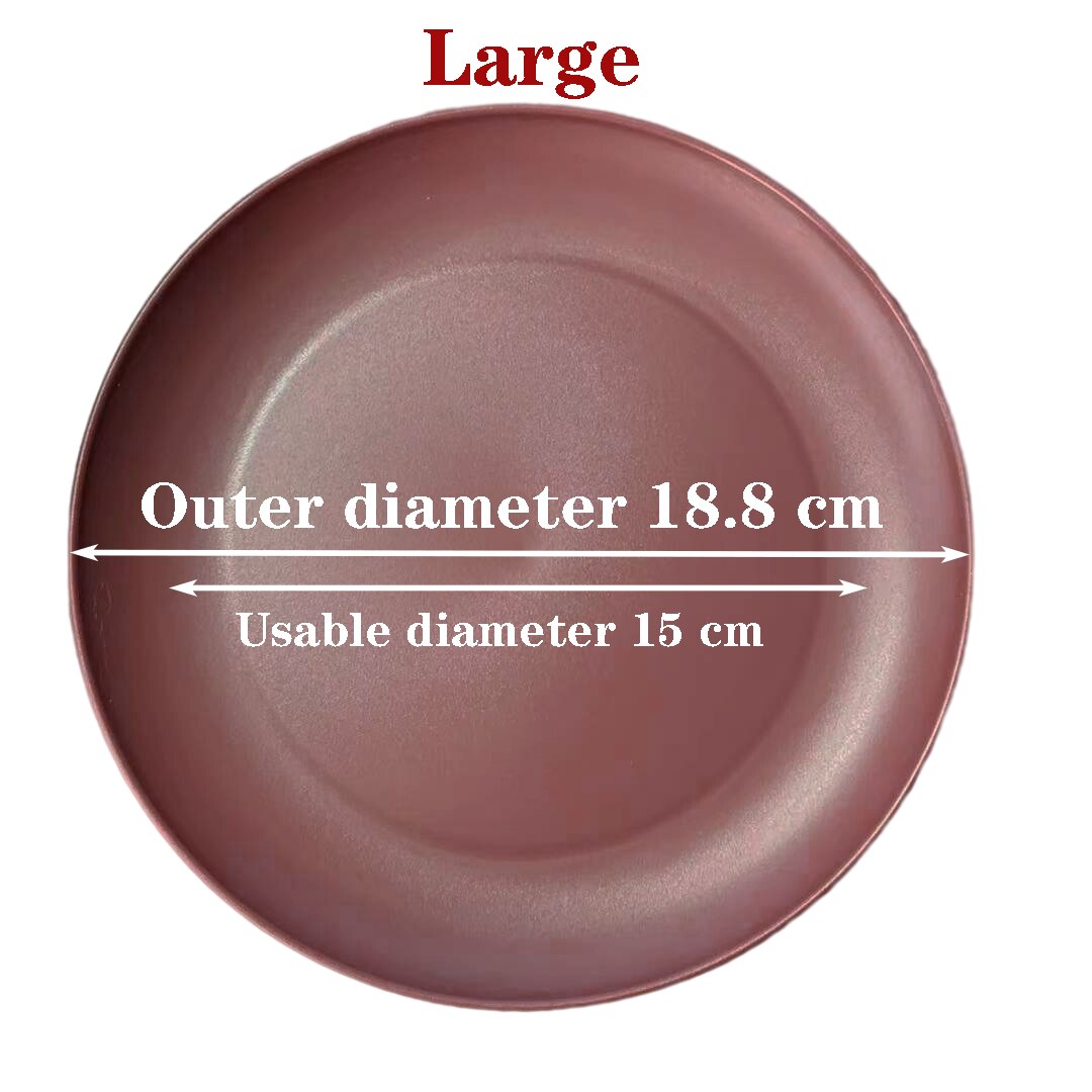 Soucoupes pour plantes 6 pouces, plateaux en plastique, pots de fleurs robustes et durables, soucoupes pour intérieur et extérieur, 3 pièces: 18.8cm Red wine